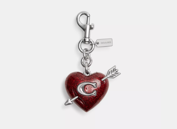 Heart With Arrow Bag Charm